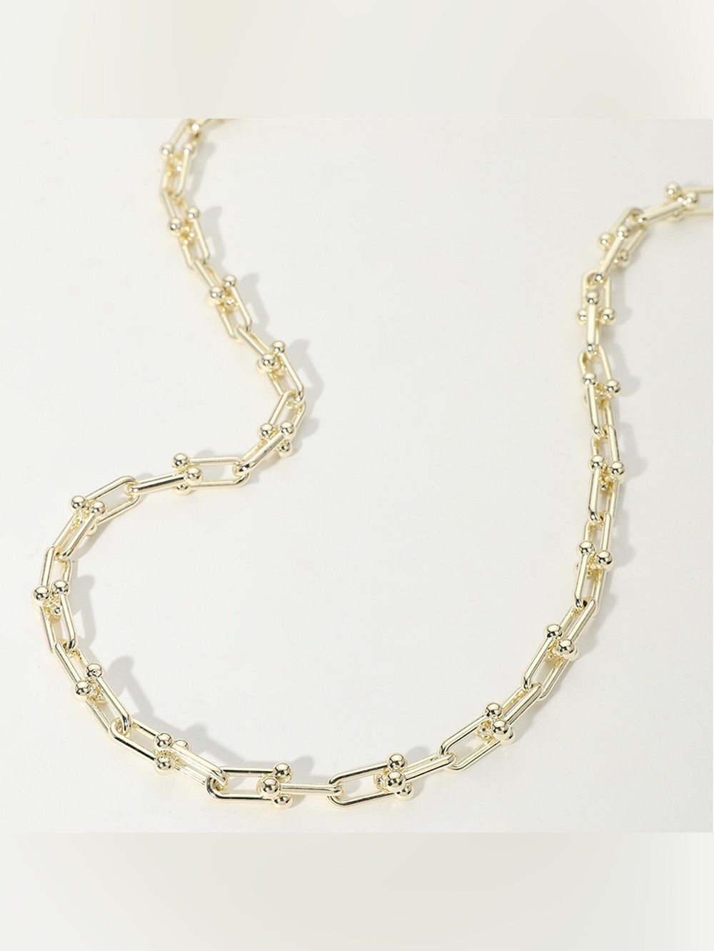 14k Gold Plated Hardware Link Chain Necklace